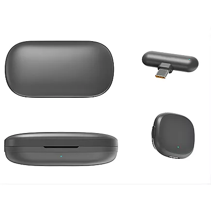 2 беспроводных микрофона-петлиц для iphone, телефона или компьютера с разъемом usb-c