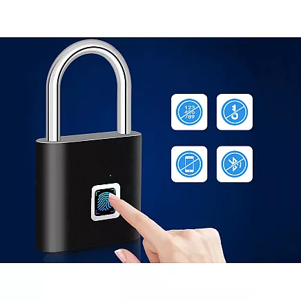 Burglar-proof, waterproof fingerprint padlock for suitcases and lockers