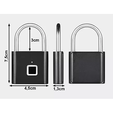 Burglar-proof, waterproof fingerprint padlock for suitcases and lockers