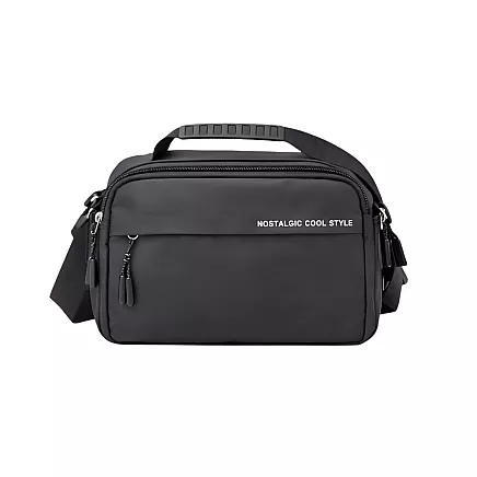 Mens kidney bag shoulder bag handbag crossbody bag black adjustable