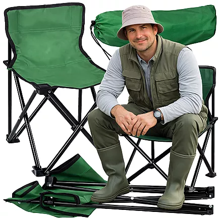 Складной туристический стул для рыбалки с чехлом