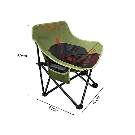 Складной туристический стул для рыбалки с чехлом