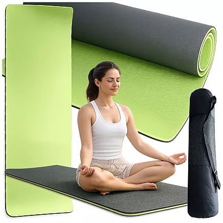 Коврик для йоги, пилатеса, фитнеса и гимнастики с ручкой, 183 см