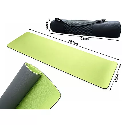 Коврик для йоги, пилатеса, фитнеса и гимнастики с ручкой, 183 см