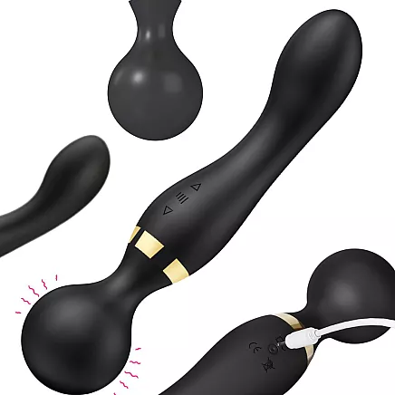 Electric handheld vibrating body massager for deep muscle relaxation
