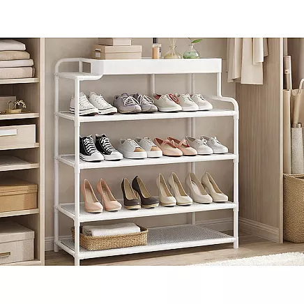 5-level shoe rack shoe stand metal cabinet organiser with shelf