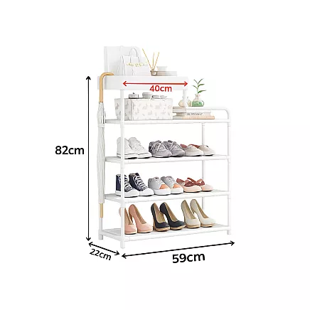 5-level shoe rack shoe stand metal cabinet organiser with shelf