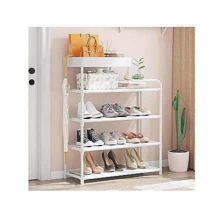 5-level shoe rack shoe stand metal cabinet organiser with shelf