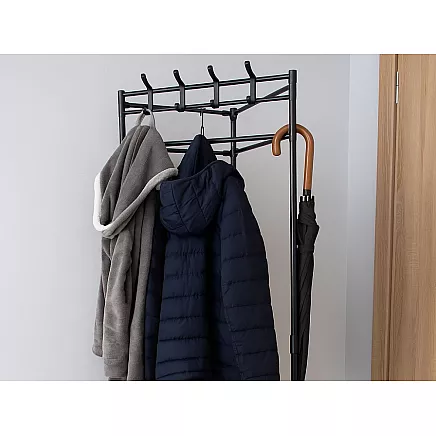 Corner clothes hanger with shoe shelves metal wardrobe