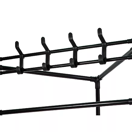 Corner clothes hanger with shoe shelves metal wardrobe