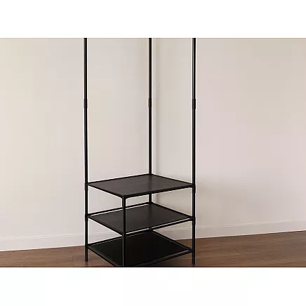 Corner clothes hanger with shoe shelves metal wardrobe