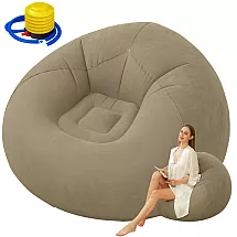 Pūšamais dīvāns sēžšanai velūra krēsls viegls mīksts ērts atpūta
