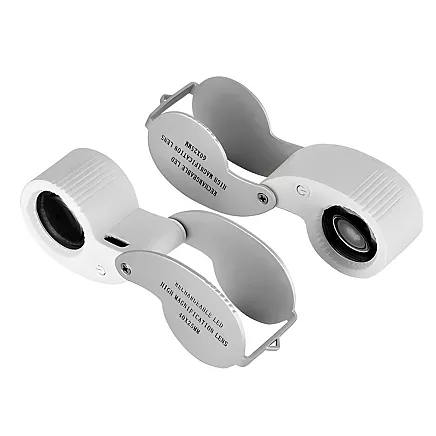 Ювелирная увеличительная лупа с led-подсветкой и уф-фильтром, складная, с usb-зарядкой, для чтения, 60-кратное увеличение