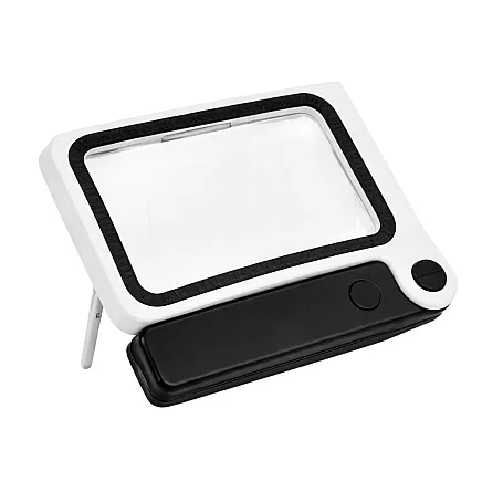 Складная лупа led16 с увеличительным стеклом для чтения, 3,5-кратное увеличение, настольная, с подсветкой