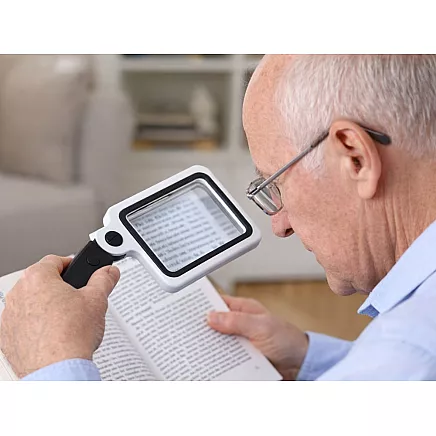 Складная лупа led16 с увеличительным стеклом для чтения, 3,5-кратное увеличение, настольная, с подсветкой