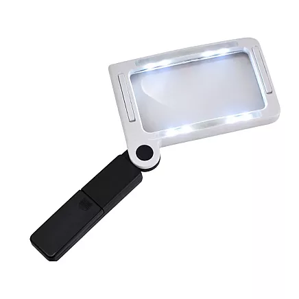 Складная лупа led16 с увеличительным стеклом для чтения, 3,5-кратное увеличение, настольная, с подсветкой