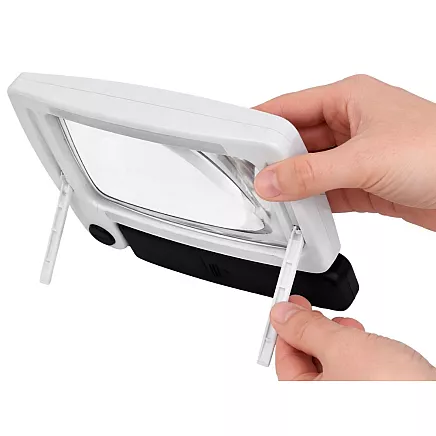 Складная лупа led16 с увеличительным стеклом для чтения, 3,5-кратное увеличение, настольная, с подсветкой