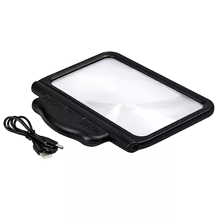 Портативная лупа с led-подсветкой для чтения, 2,5-кратное увеличение, 3 режима работы, usb