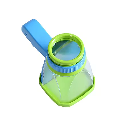 Лупа для наблюдения за насекомыми, увеличительное стекло, контейнер, фигурка