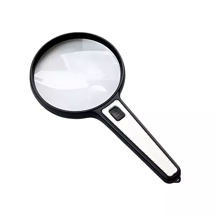 Светодиодная лупа из стекла для чтения и работы, ручная, с подсветкой