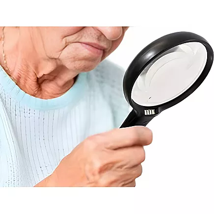 Светодиодная лупа из стекла для чтения и работы, ручная, с подсветкой