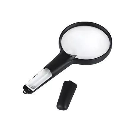 Светодиодная лупа из стекла для чтения и работы, ручная, с подсветкой