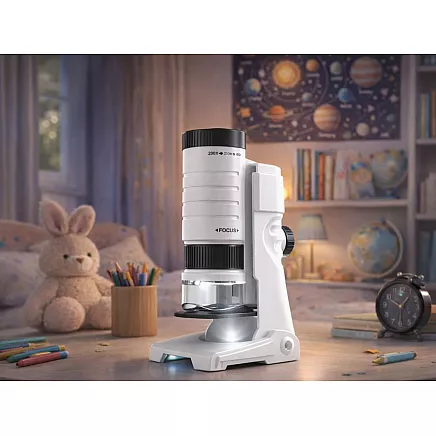 Компактный микроскоп-лупа с клипсом для мобильного телефона, 200-кратный увеличение, светодиодная подсветка, уф-функция