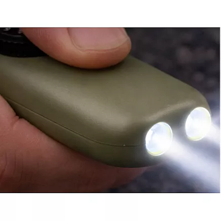 Спасательный свисток зеленого цвета, туристический компас, фонарик, лупа, шнурок