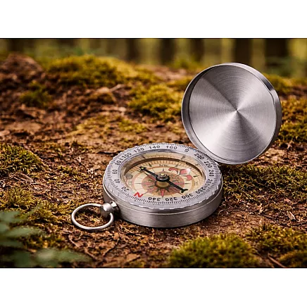 Классический карманный туристический флуоресцентный компас с крышкой