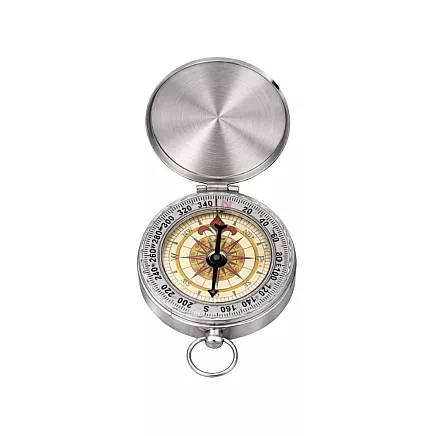 Классический карманный туристический флуоресцентный компас с крышкой