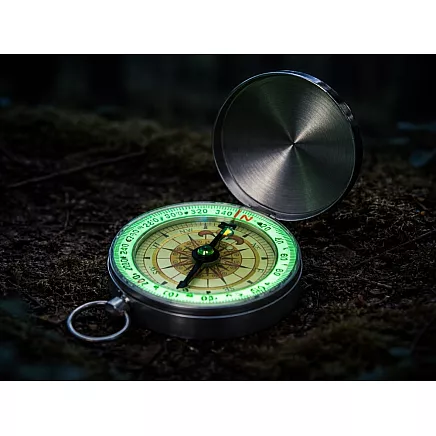 Классический карманный туристический флуоресцентный компас с крышкой