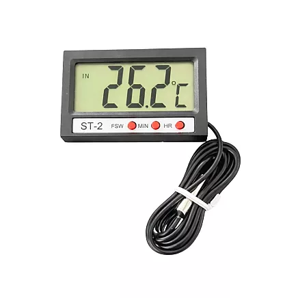 Digital thermometer with probe for aquariums, fridges and terrariums – 100cm cable