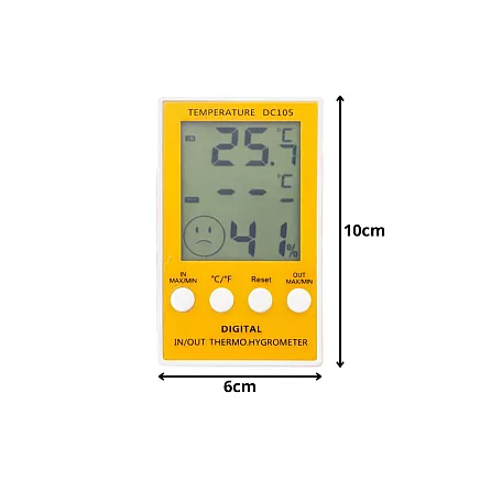 Ciparu termometrs un higrometrs ar in/out zondi un lcd displeju – temperatūra un mitrumu