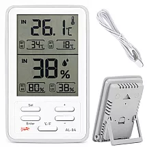 Laika apstākļu stacijas lcd termometrs, higrometrs, magnēts, bezvadu