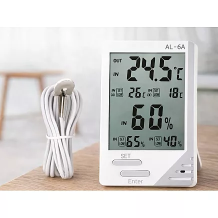 Laika apstākļu stacijas lcd termometrs, higrometrs, magnēts, istabas termometrs zew