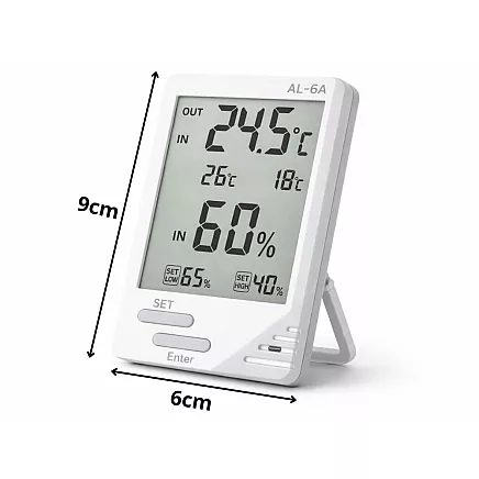 Laika apstākļu stacijas lcd termometrs, higrometrs, magnēts, istabas termometrs zew