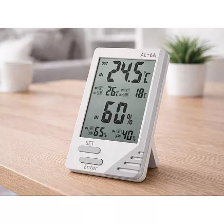 Laika apstākļu stacijas lcd termometrs, higrometrs, magnēts, istabas termometrs zew