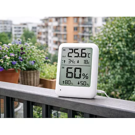 Laika apstākļu stacijas lcd termometrs, higrometrs, magnēts, istabas termometrs zew