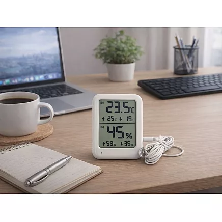 Laika apstākļu stacijas lcd termometrs, higrometrs, magnēts, istabas termometrs zew