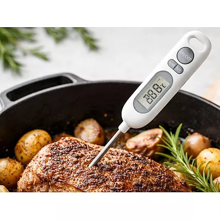 Sonda digital kitchen thermometer for meat and roasting – lcd skewer, waterproof