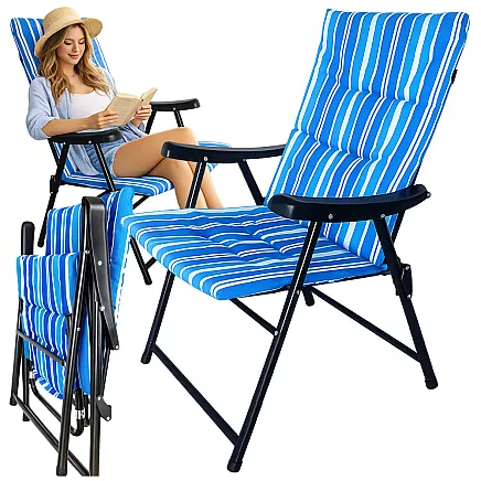 Folding tourist beach garden chair mattress lightweight for camping