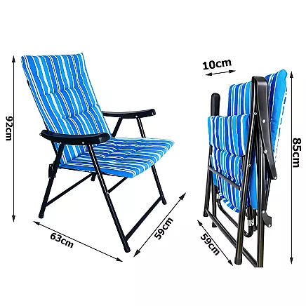 Folding tourist beach garden chair mattress lightweight for camping