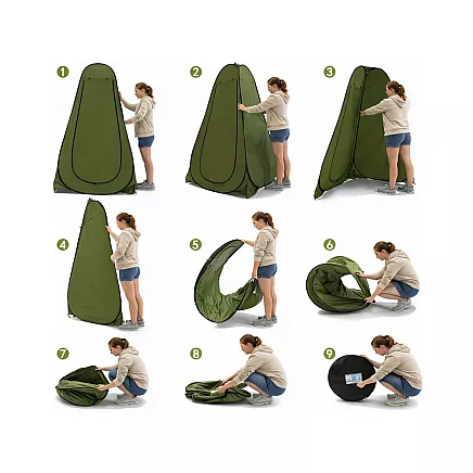 Туристическая палатка с душем, гардеробой и туалетом — складная палатка для кемпинга и пляжа