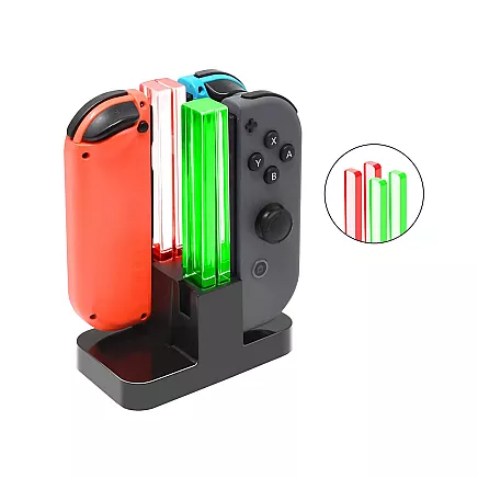 Зарядная станция для 4 контроллеров joy-con nintendo switch с led-подсветкой