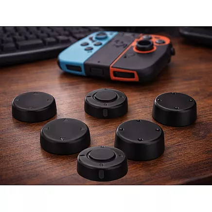 Накладки из резины для контроллеров joy-con nintendo switch (2 аналоговых джойстика), защитные накладки, 6 шт.