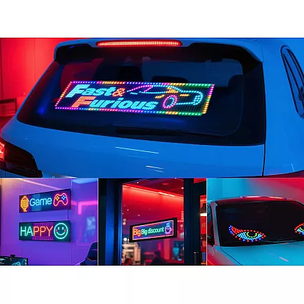 Flexible led panel – gesture signaliser for the windscreen of a hgv