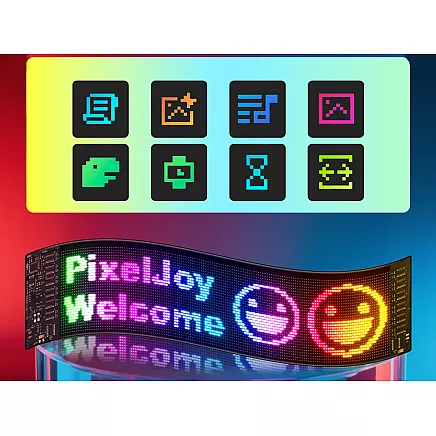 Flexible led panel – gesture signaliser for the windscreen of a hgv