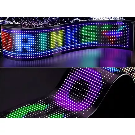 Flexible led panel – gesture signaliser for the windscreen of a hgv