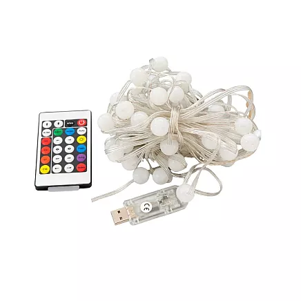 USB RGB LED COLOURED LIGHTS, APP, REMOTE CONTROL, DECORATIVE CHRISTMAS BALLS