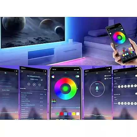 USB RGB LED COLOURED LIGHTS, APP, REMOTE CONTROL, DECORATIVE CHRISTMAS BALLS